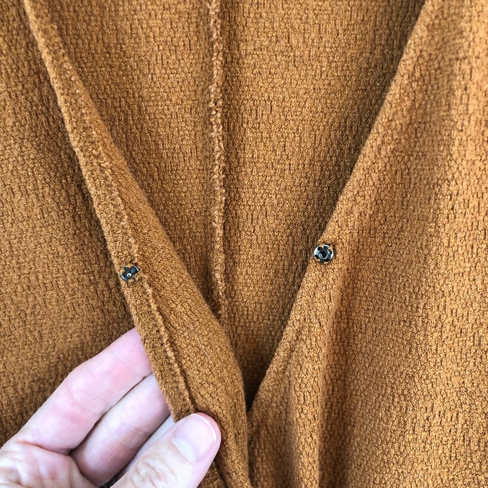 Madewell Texture And Thread Rust Colored Faux Wra… - image 8